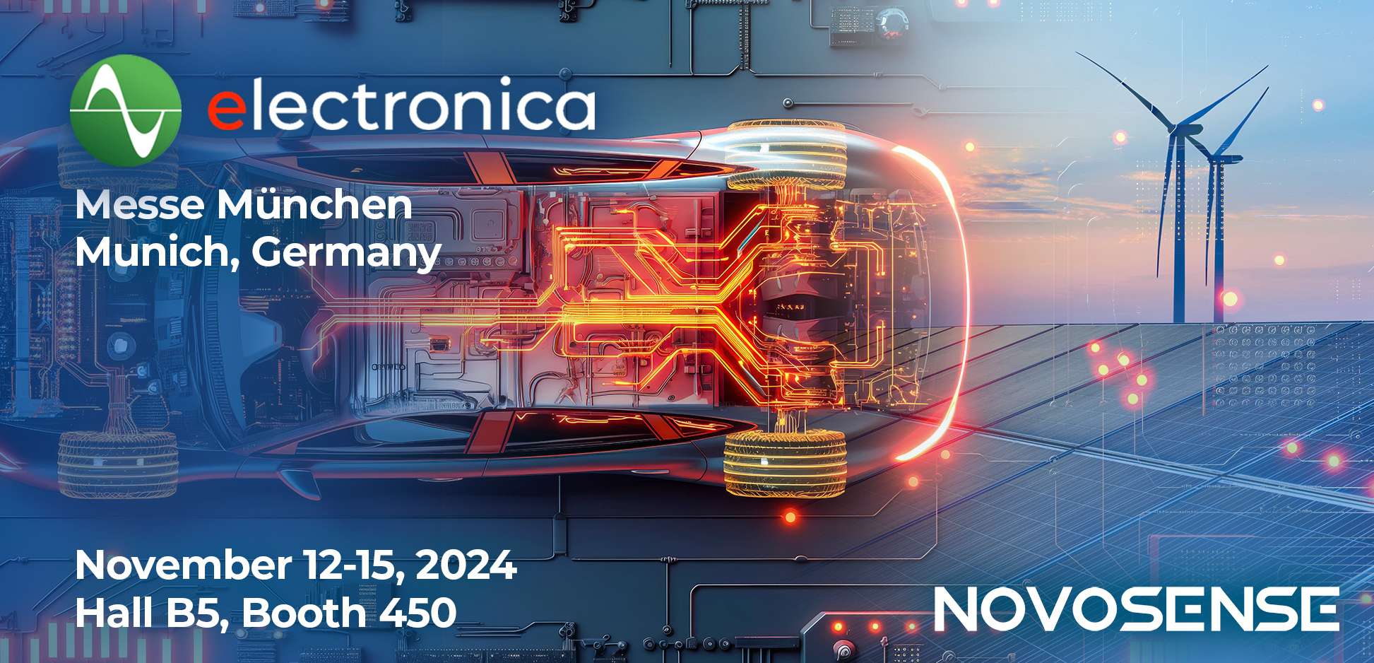 NOVOSENSEは、インテリジェントカー、電動化、産業制御に関する最新の研究開発成果をelectronica 2024に発表